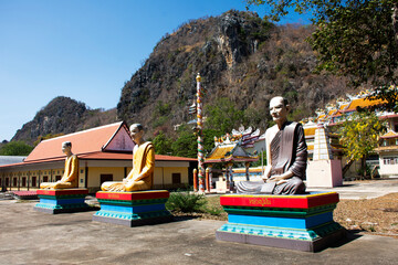 Buddhist saint holy arhat or buddhism noble monk arahant statue for thai people traveler travel...