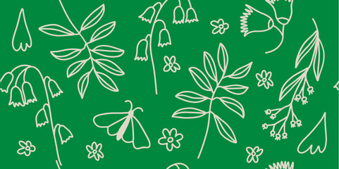 Botanical pattern illustration floral graphic
