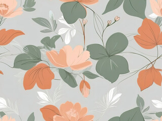 Seamless floral pattern in pastel colors. Vector illustration.