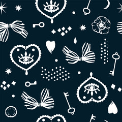 Vector hand drawn doodles seamless pattern.
- 773118132