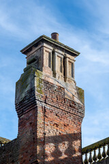derelict mansion chimney
