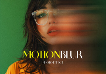 Motion Blur Photo Effect Mockup - obrazy, fototapety, plakaty