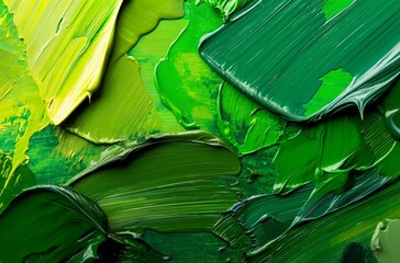 Green oil paint textures