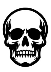 Skull Svg, Skull Silhouette, Skull Cut file for Cricut, Skull Clipart, Skull Logo, Death Svg