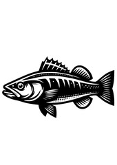 Walleye Fish SVG, Walleye PNG, Walleye Silhouette, Walleye Fishing SVG, Predator SVG, Predatory Fish, Fishing SVG, PDF, PNG, JPG, Cut file for cricut