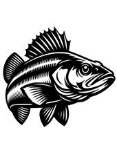 Walleye Fish SVG, Walleye PNG, Walleye Silhouette, Walleye Fishing SVG, Predator SVG, Predatory Fish, Fishing SVG, PDF, PNG, JPG, Cut file for cricut