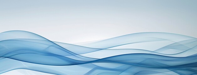 Naklejka premium KS Abstract blue background with smooth wave lines