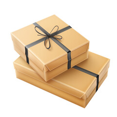 Gift boxes isolated on transparent background