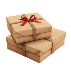 Gift boxes isolated on transparent background
