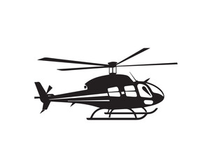 Helicopter icon. Vector illustration of helicopter on white background.