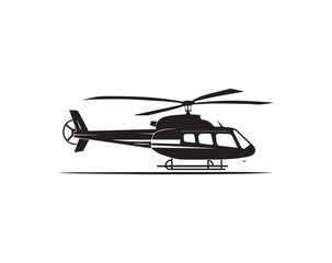 Helicopter icon. Vector illustration of helicopter on white background.