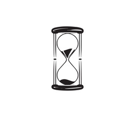 Hourglass icon. Sand clock sign. Sand clock symbol. Flat design style.