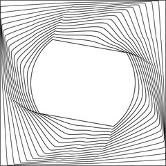 Naklejka premium Square dynamic twisted spiral. Modern graphic element