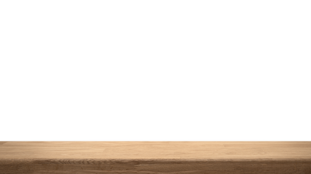A bare oak wood surface with a smooth, clean backdrop