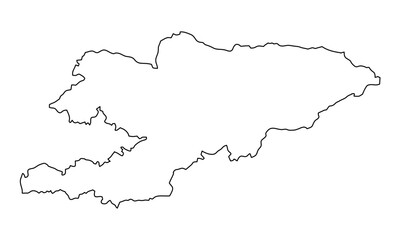 Kyrgyzstan outline map