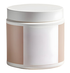 Plastic cosmetic container without label isolated on a transparent background