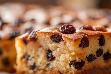 cake with raisins closeup, cake closeup, baked cake closeup, bake cake with raisins closeup, healthy food closeup, cake 