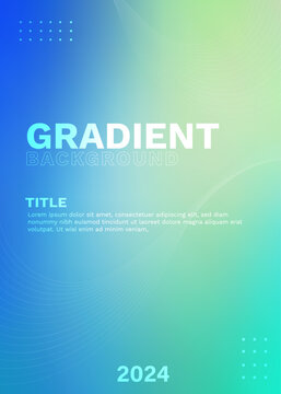 Blue and Green Gradient Background for Colorful Designs