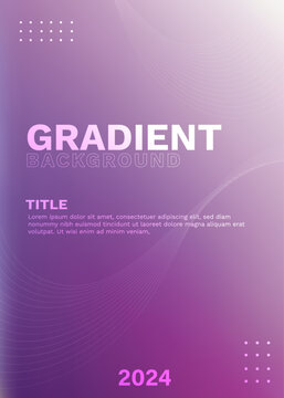 Elegant purple gradient template for creative design