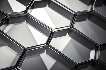 a close up of a group of hexagons - obrazy, fototapety, plakaty