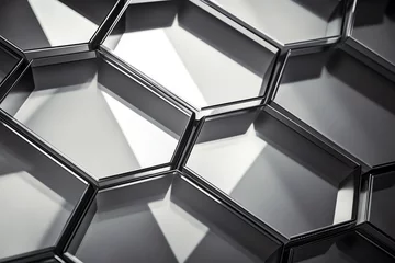 Fotobehang a close up of a group of hexagons © Maria