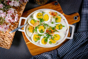 Boiled eggs.