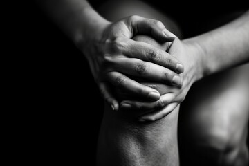 Comforting hand: support and empathy in black and white