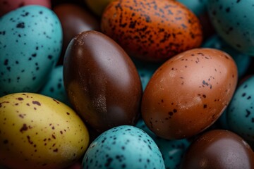 chocolate eggs closeup, chocolate eggs, testy chocolate eggs 