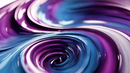 3D rendering of a blue and purple spiral. - Powered by Adobe