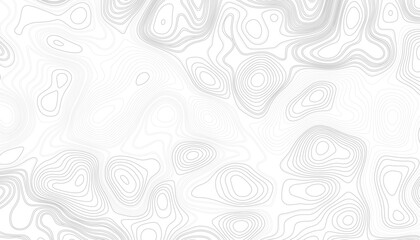 Fototapeta premium Topographic line pattern, map landscape background above view. Linear seamless pattern. Vector abstract line. 