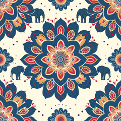Exquisite Ethnic Patterns Symmetry, Elephant, Peacock, Beauty Galore