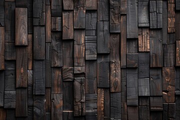 a wall of wood planks