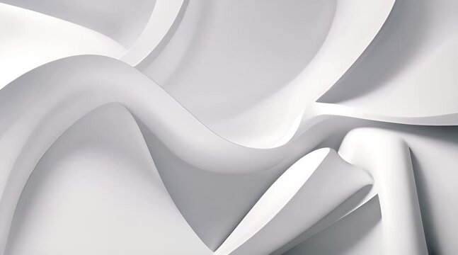 Elegant White Abstraction: Looping Modern Background with Minimalist Appeal
