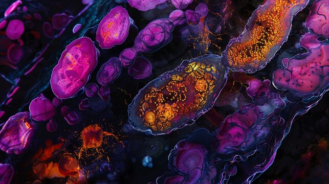 Delta cells in pancreatic islets, mesangial cells in kidneys, functional contrast, bright field