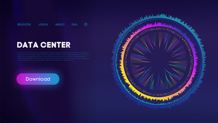 Neon Data Center Conceptual Graphic Design