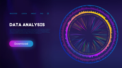 Dynamic Data Analysis Interface with Colorful Graph - 773142919