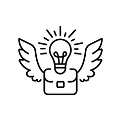 Career aspirations line black icon. Sign for web page, mobile app, button, logo