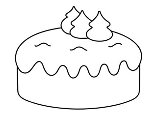christmas cake single silhouette vector art drawing and tattoo design