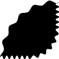 Zigzag edge square and circle shapes. Elements decoration