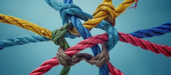 The concept of a group is connected as many different strings tied together and connected