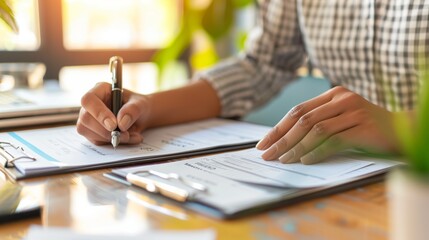 Financial Professional Reviewing Documents