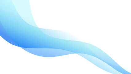 Blue gradient waves on white background. Abstract minimal banner  - 773150773