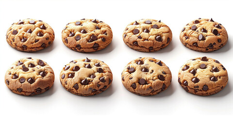 Biscuits, Cookies, on White Background