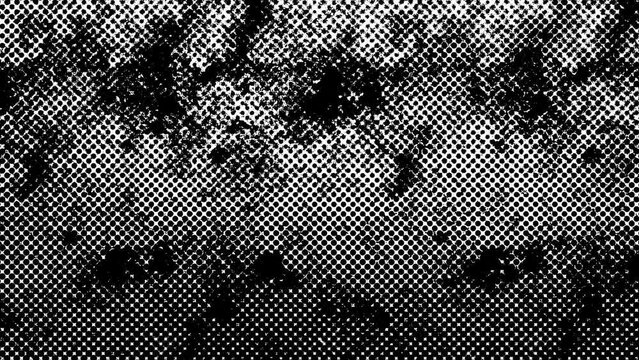 Grunge black and white halftone textures background