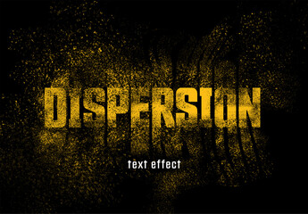 Dispersion Text Effect - obrazy, fototapety, plakaty