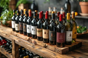 Wine store, all sorts of wines on display