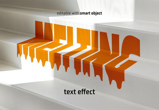 Melting Text Effect. Some Elements are Ai Generated
