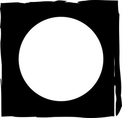 Square brush frames with circle border element