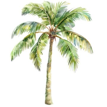A single lush palm tree clipart