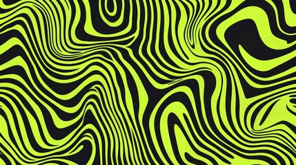 Swirling Green Optical Illusion on Black